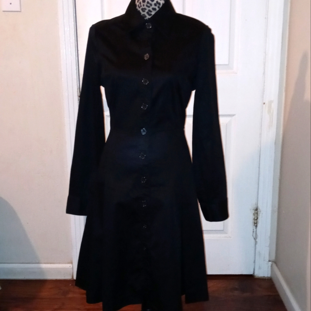 The Limited button down collar trench shirt dress